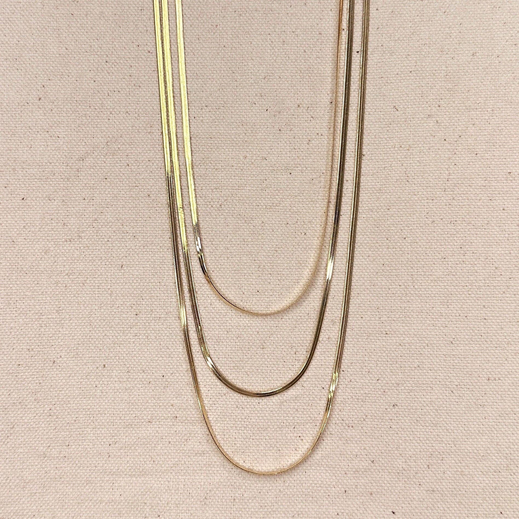 The Vanessa 18k Gold Filled 2.0mm Thickness Herringbone Chain