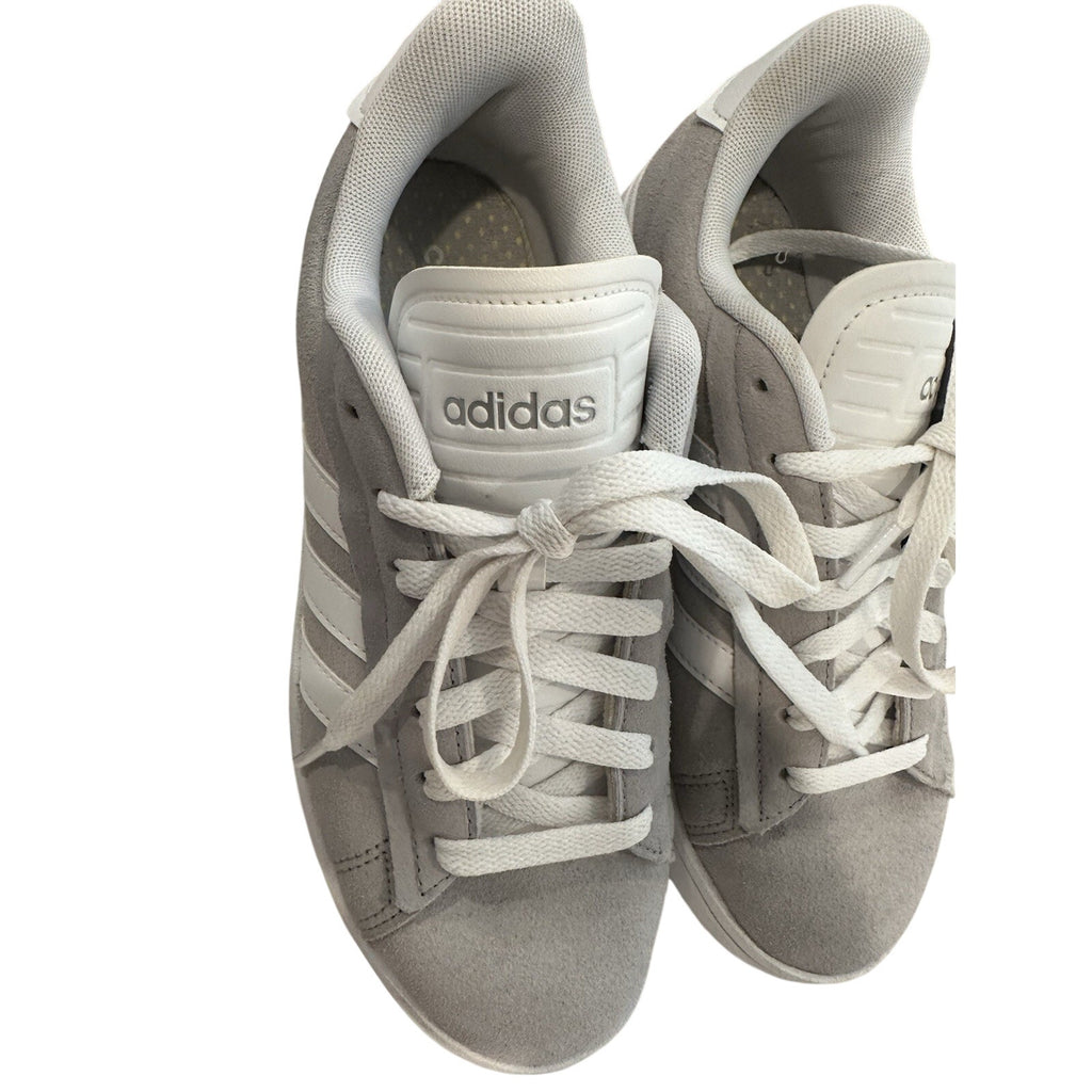 adidas Grand Court Alpha Cloudfoam Comfort Cushioned Low Top Sneaker Gray/White