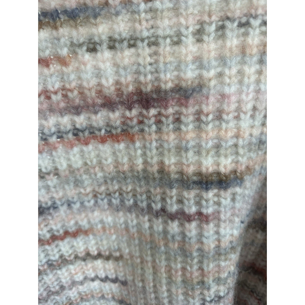Flag & Anthem Womens Knit Striped Open Front Long Sleeve Cardigan Sweater M