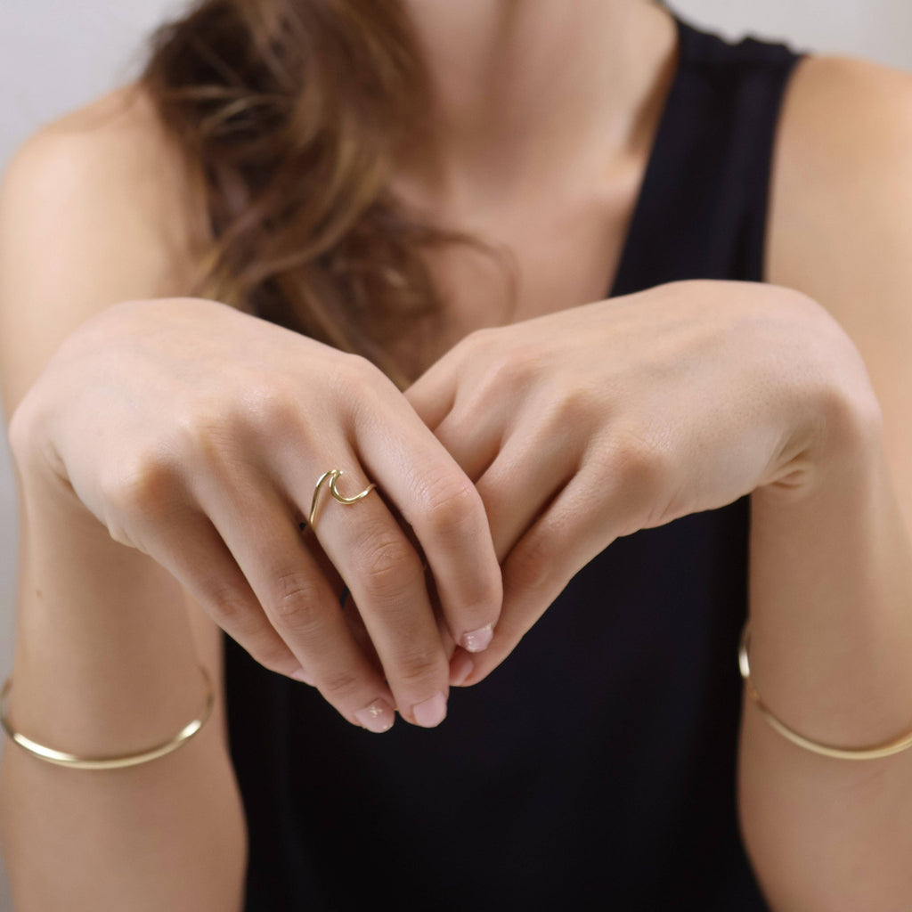 The Jenn 18k Gold Filled Wave Ring