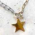 The Ronda Necklace — Mixed Metal Star Pendant Necklace