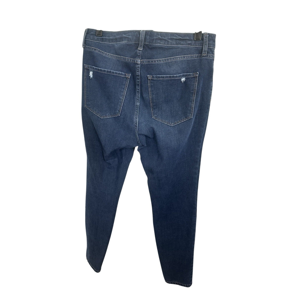 LC Lauren Conrad Women’s Skinny Blue Medium Wash Denim Jeans Button Zip 5-Pocket
