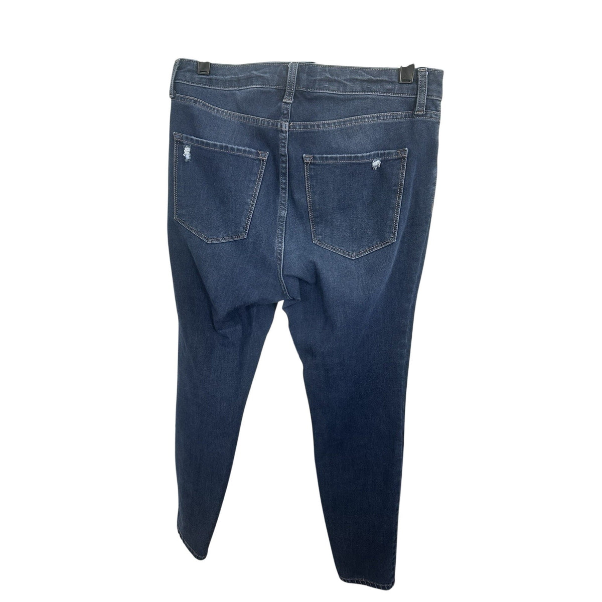 LC Lauren Conrad Women’s Skinny Blue Medium Wash Denim Jeans Button Zip 5-Pocket