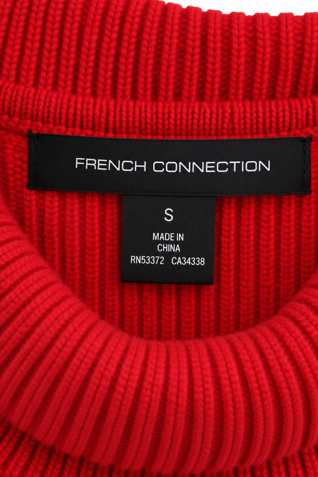 French Connection Red Sleeveless Cowl Neck Knit Tunic – Size Small