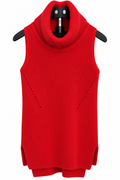 French Connection Red Sleeveless Cowl Neck Knit Tunic – Size Small